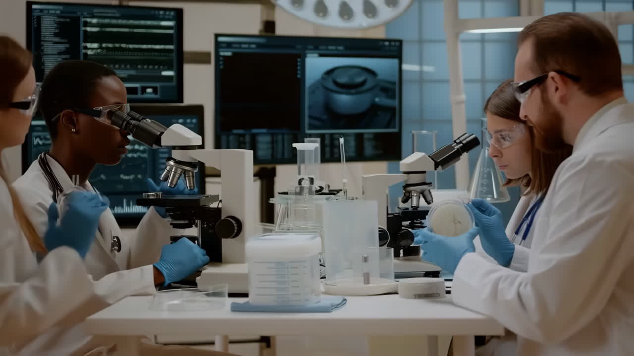 Scientists working in a laboratory