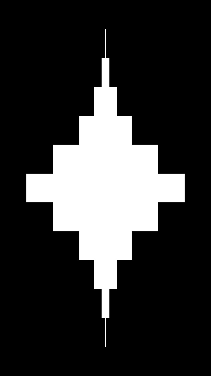 Animation einer abstrakten geometrischen Form, die sich ausdehnt und zusammenzieht