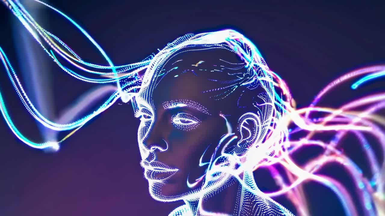 Abstract Digital Portrait of a Woman