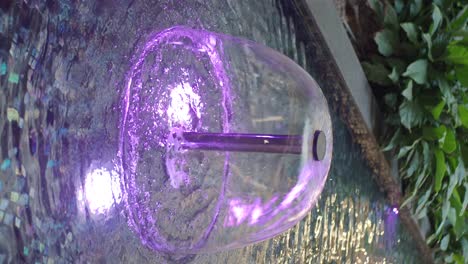 purple led fountain