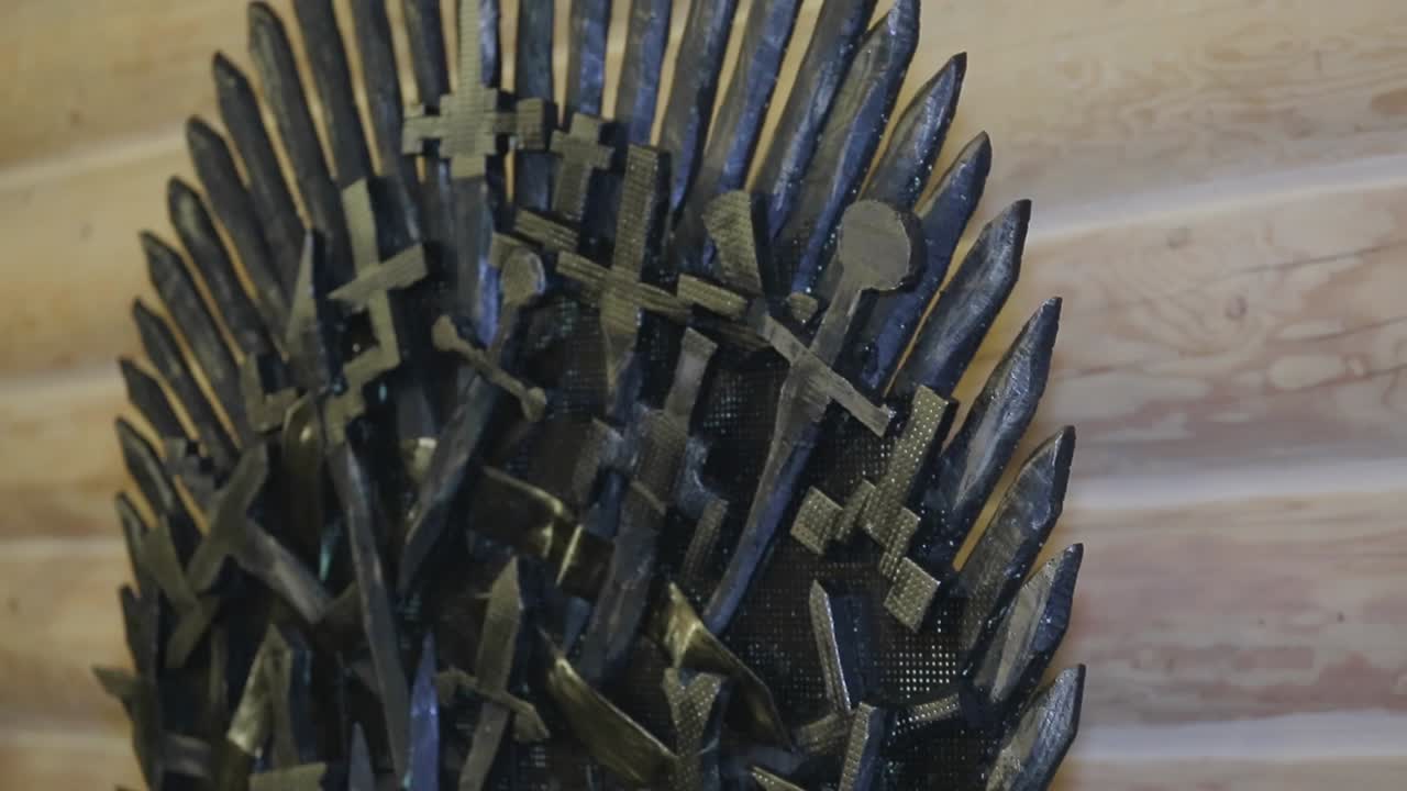 Royal Throne. Dark Gothic Throne. Fantasy scenery with a throne