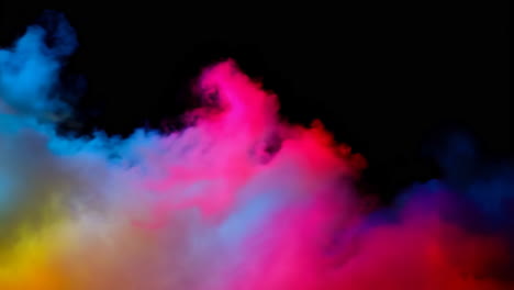colorful smoke on black background