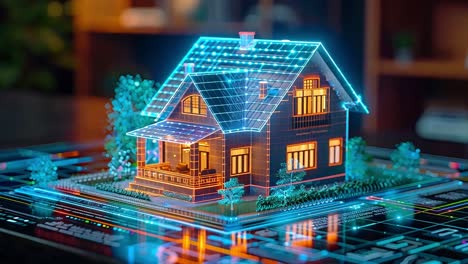 smart home with solar panels - a vision of future living