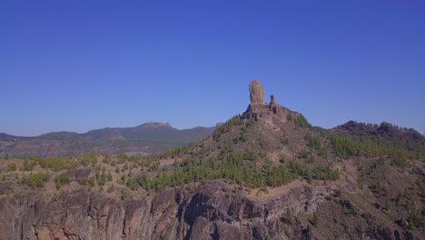 acantilado bosque montaña drone paso elevado vista de roque nublo