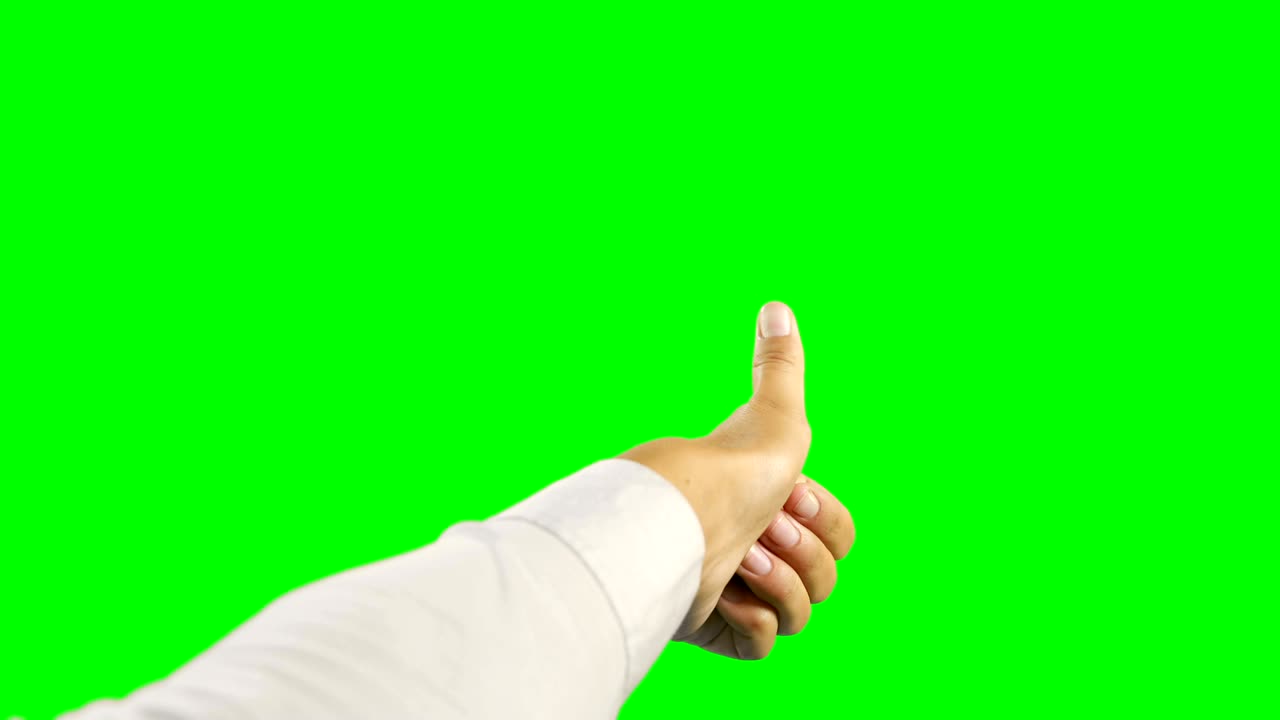 미래의 디지털 화면을 사용하여 손의 클로즈업