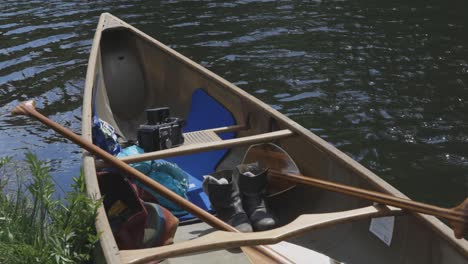 a canoe in beaver creek, brian booth state park, oregon coast