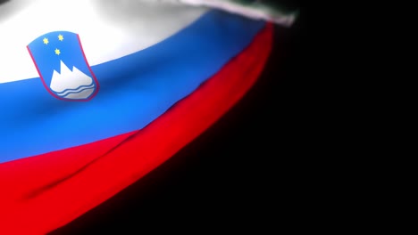 slovenia flag , realistic 3d animation of waving flag. slovenia flag waving in the wind. national flag of slovenia. seamless loop animation. 4k high quality, 3d render