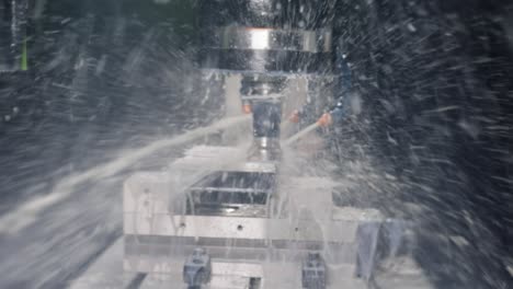 CNC-Fräsmaschine-Für-Die-Metallbearbeitung.-Schneiden-Von-Metall-Moderne-Verarbeitungstechnologie.