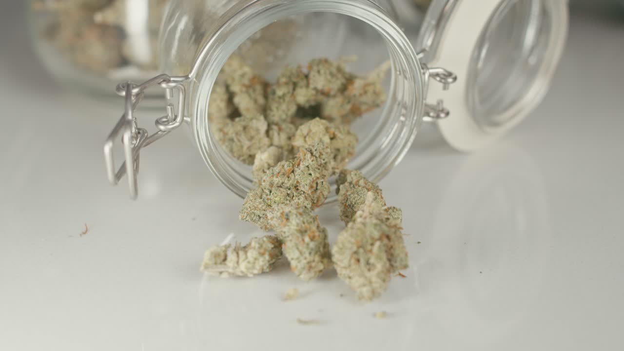 Marijuana in Glass Jars