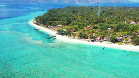 bay in thailand sandy beach with palm trees