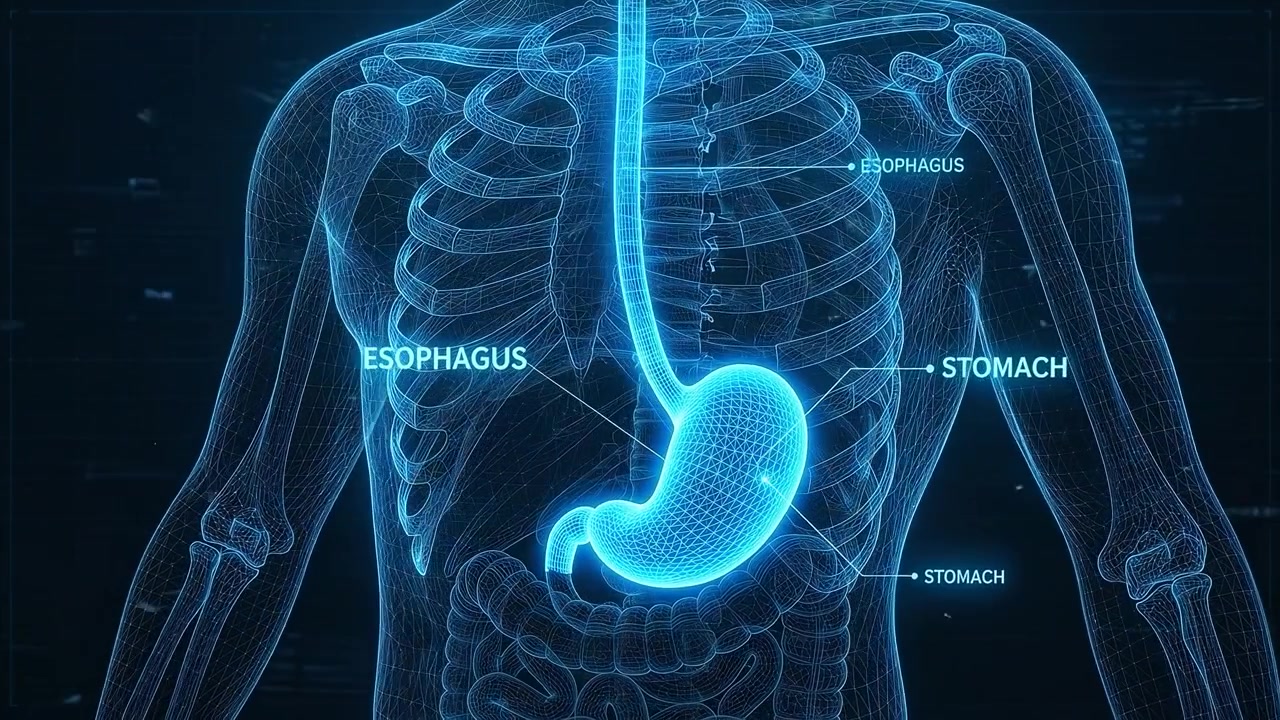 Digital Medical Animation of Human Esophagus and Stomach