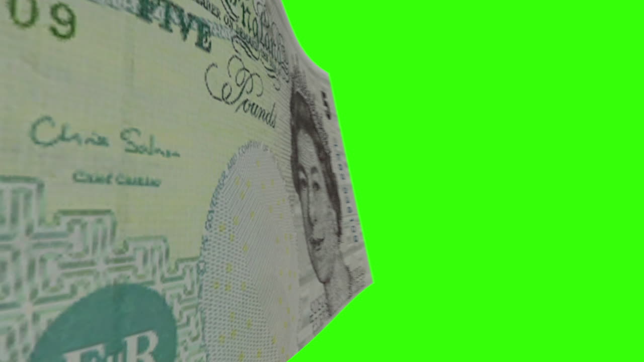 British Five Pound Banknotes with Portraits