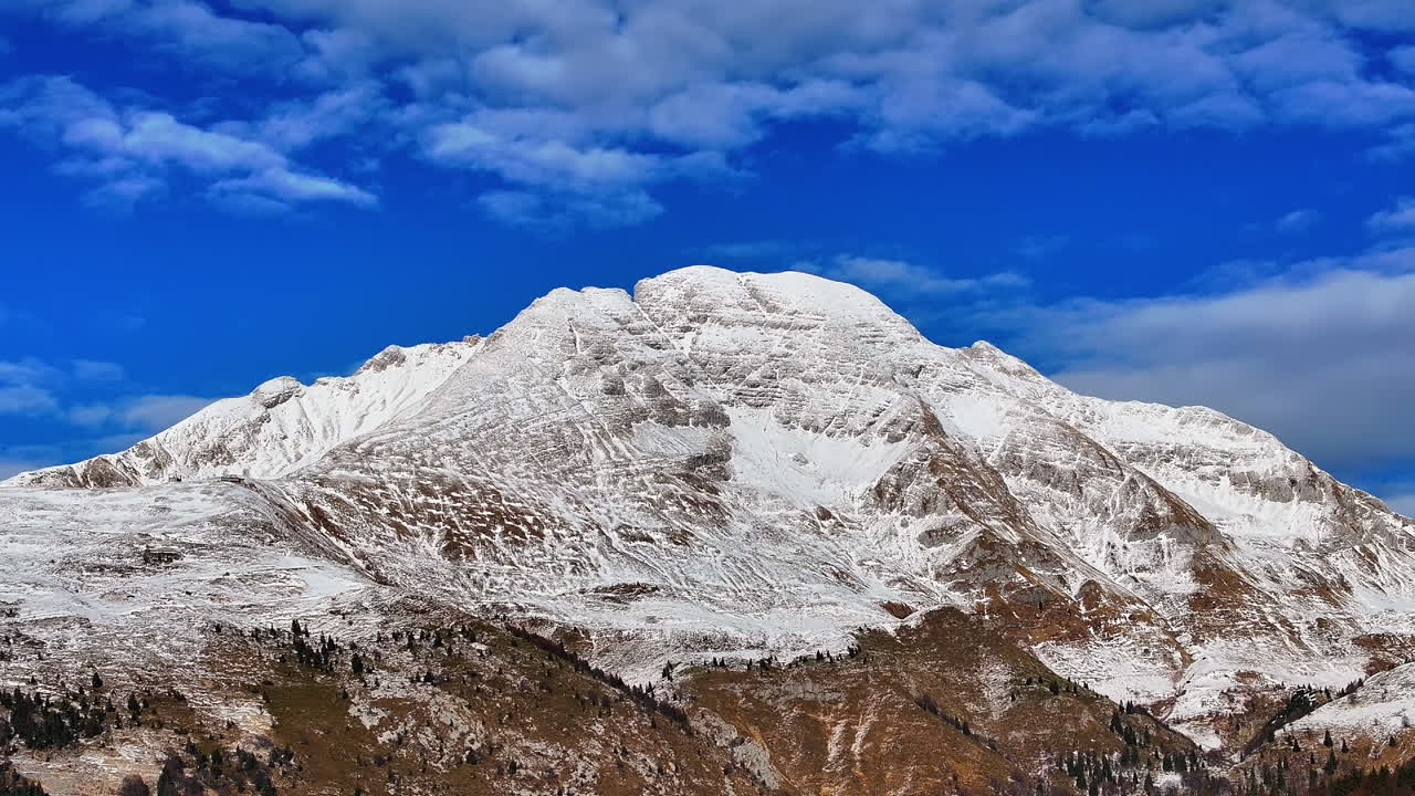 nice shot of Italian alps mountain with snow, Orobie mountains , Bergamo, Italy