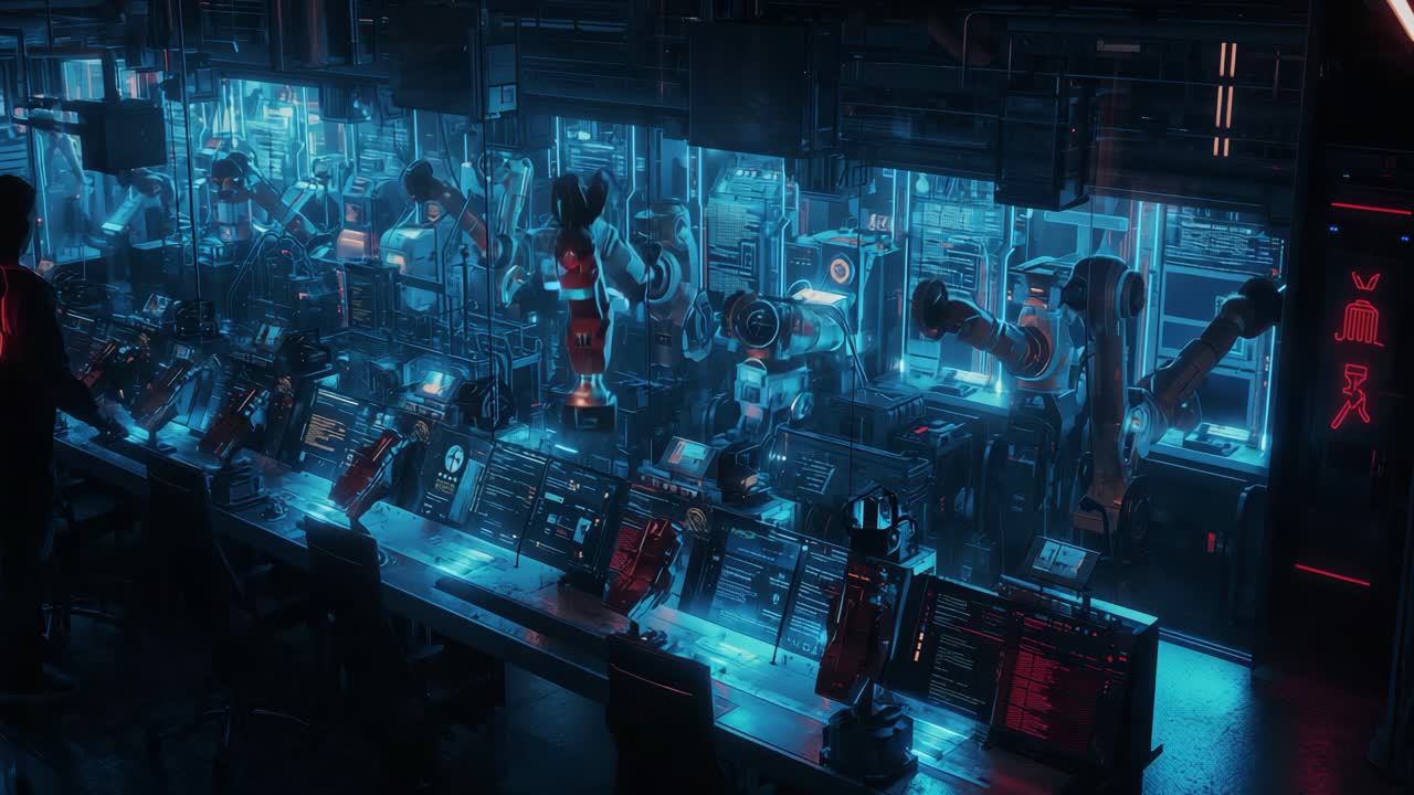 Futuristic Robot Factory