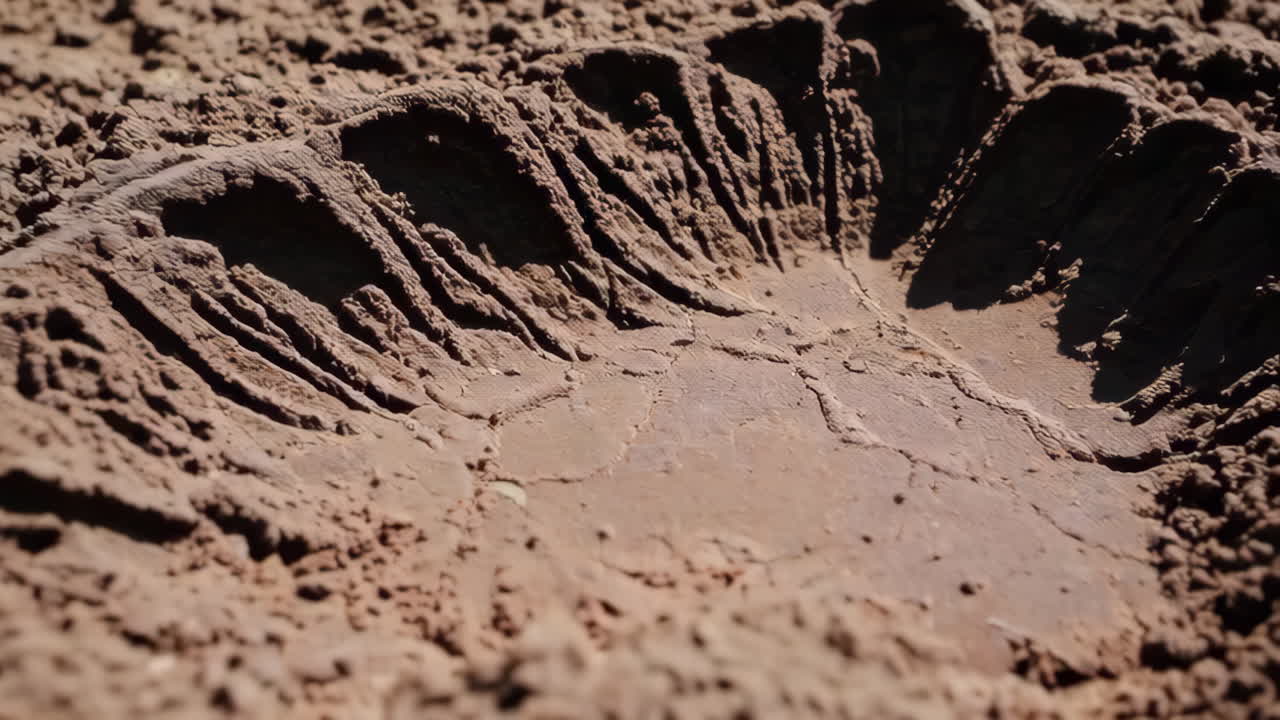 Animal Footprint in Mud