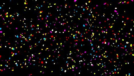 colorful confetti on black background