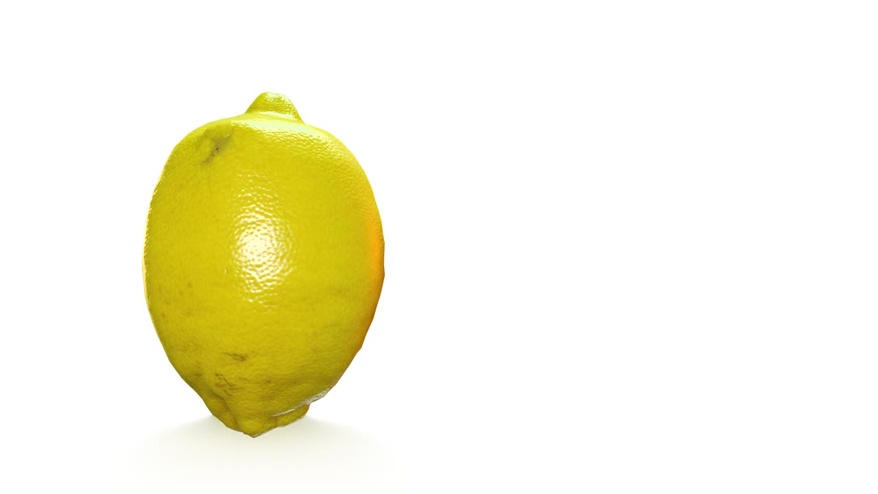 Lemon rotating seamless loop white background