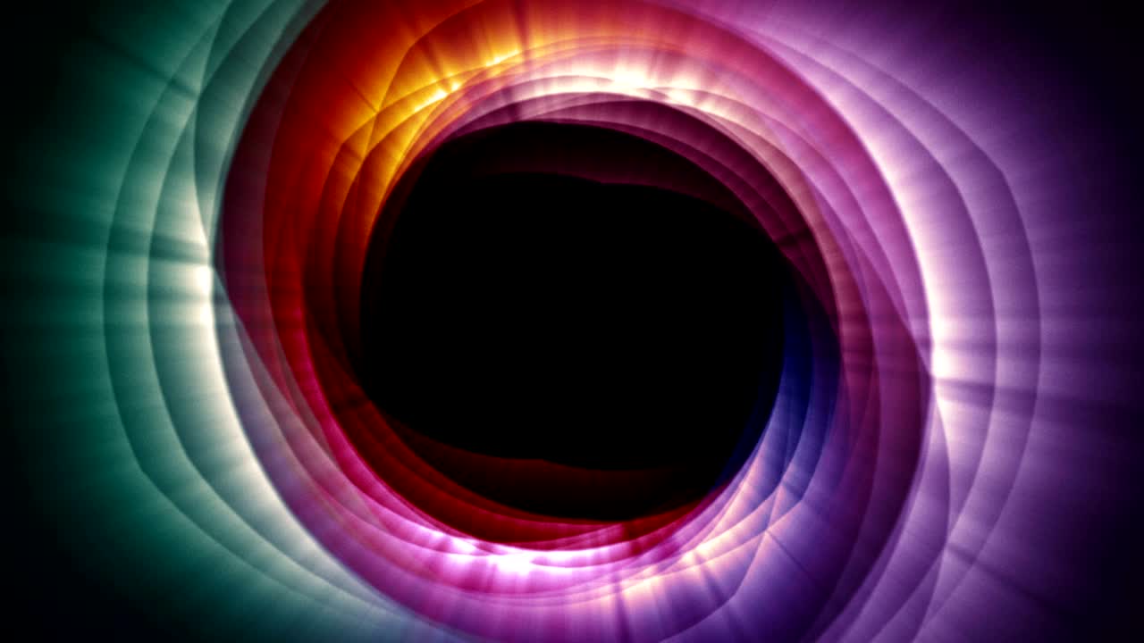 las partículas mágicas anillo fondo abstracto, animación, renderización, bucle