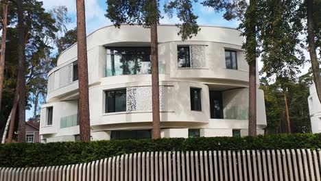 the white modern houses in jurmala town centre