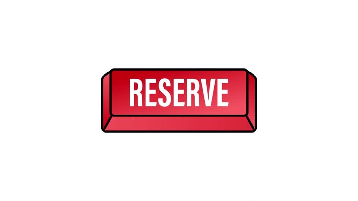 Reserve flat button. Motion graphics . Travel Motion graphics icon. Online order 4k