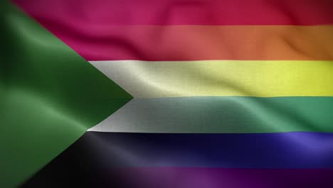 lgbt sudan flag loop background 4k