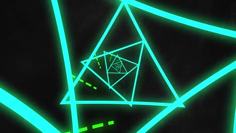 animación de formas en movimiento sobre fondo negro