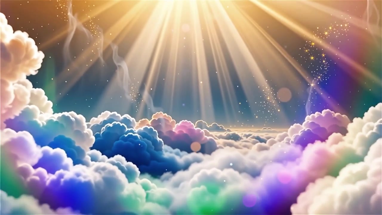 Christian Heavenly Light Worship Background