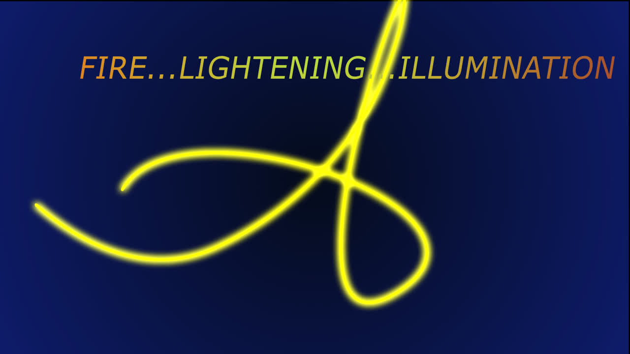 The bright shining abstract lines. Neon advertising, animation