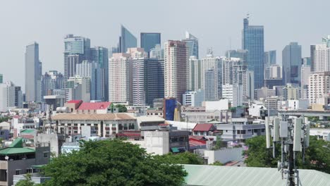 manila skyline: a view of the city's modern and historic architecture