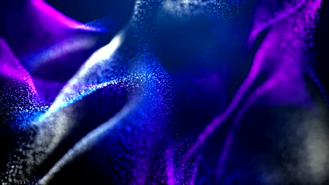 abstract fractal waves grid curve mesh particles. swirl dynamic motion blurred background. uhd 4k seamless loop animation video.