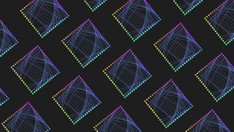 Intricate-Pattern-Of-Colorful-Squares-On-Black-Background