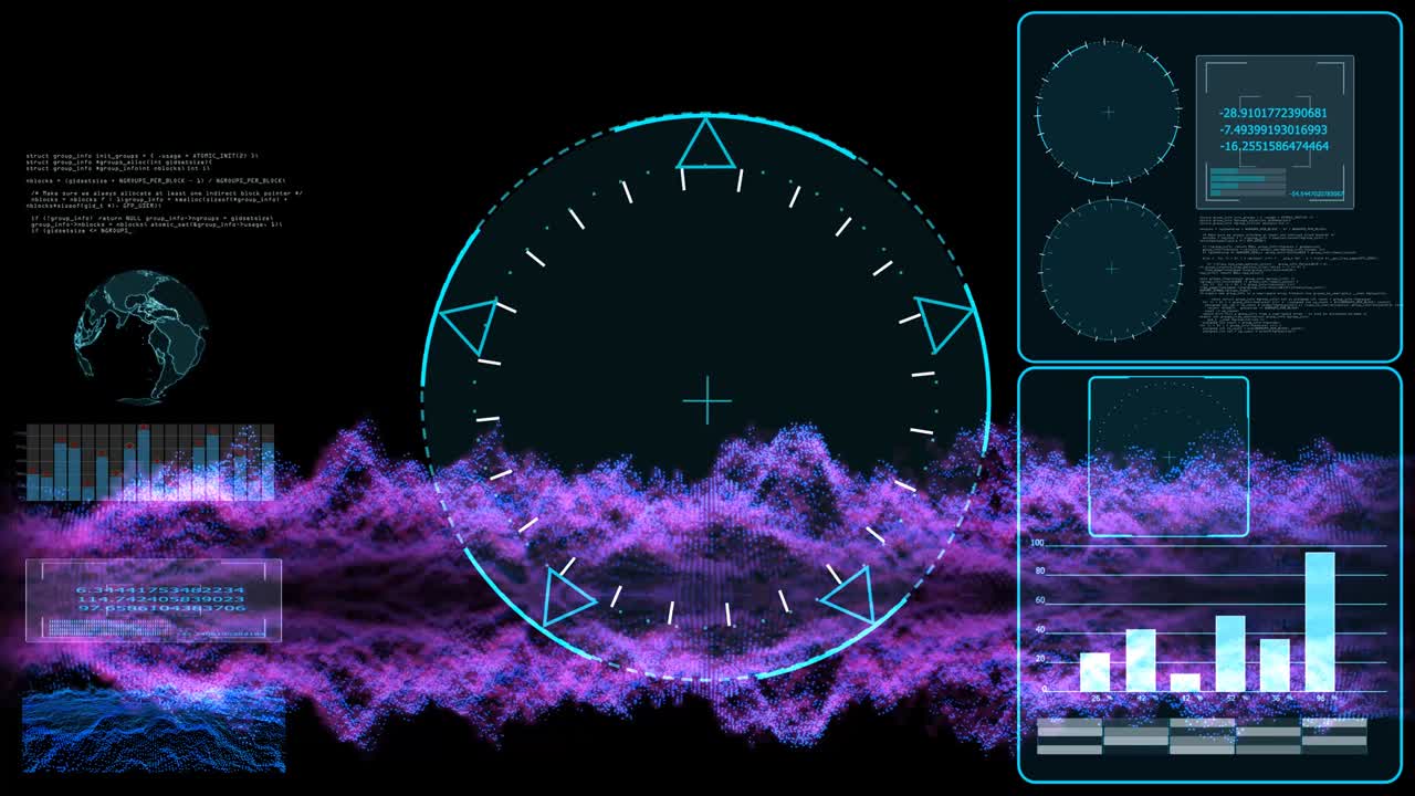 la bola de cristal de vidrio y el radar investigan la tecnología digital