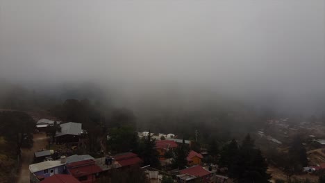 Aerial-view-of-San-Jose-del-Pacifico-in-Sierra-de-Juarez,-Oaxaca