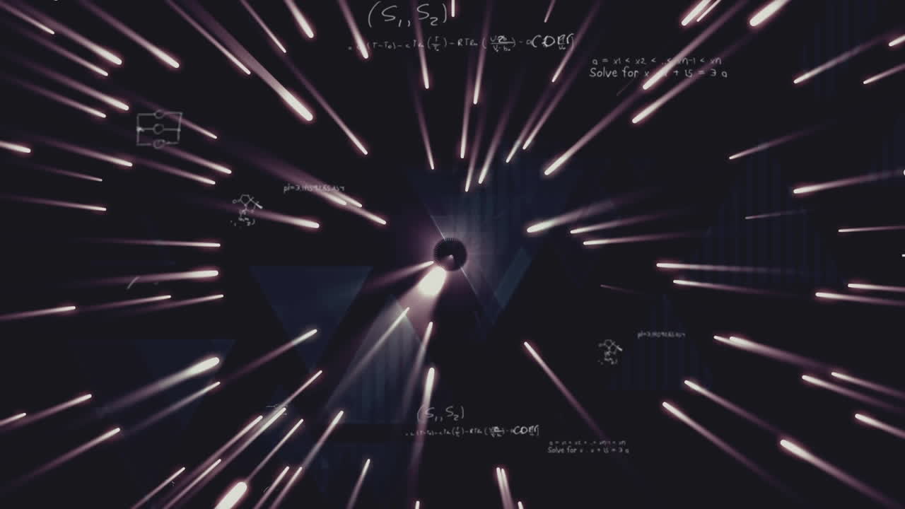 Mathematical equations and forms animated.