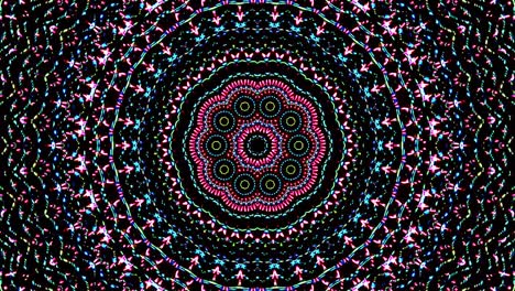 hermoso caleidoscopio abstracto que brilla, una luz radiante que regula los movimientos sutiles