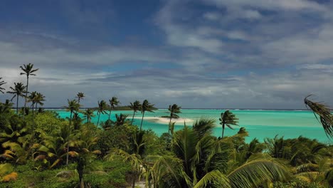 îles cook - décollage d'aitutaki depuis l'île d'un pied