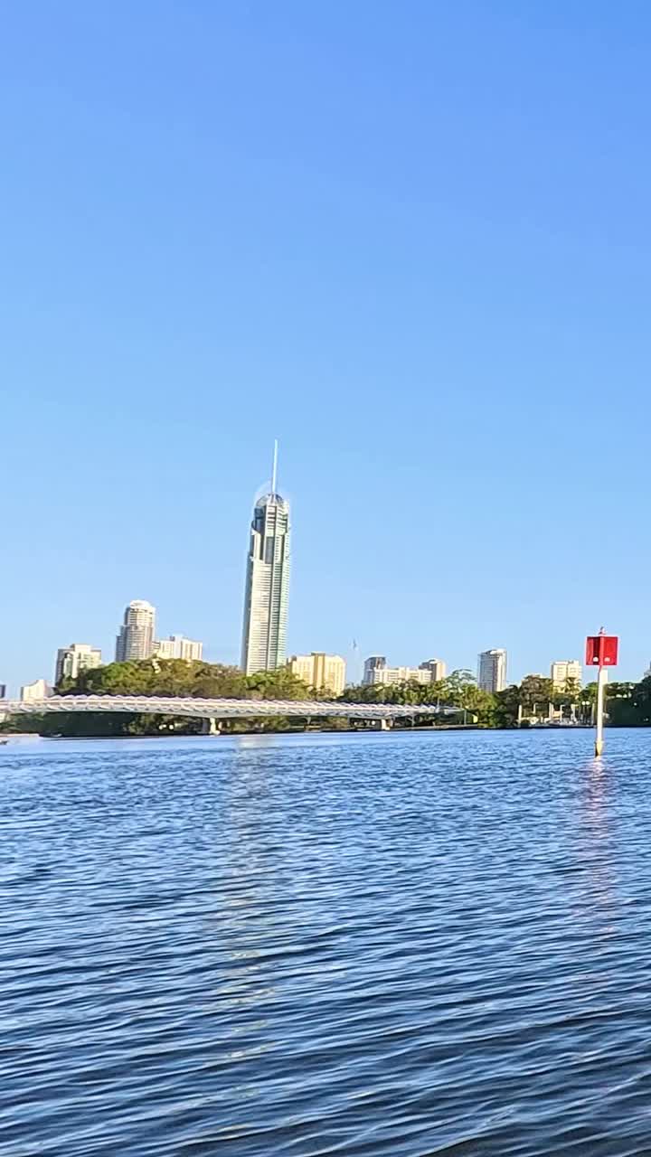 Scenic river cruise with city skyline views