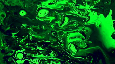 tinta de acuarela verde en agua con aceite. fondo de la tendencia futurista