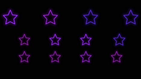 patrón de estrellas con luz púrpura de neón pulsante 6