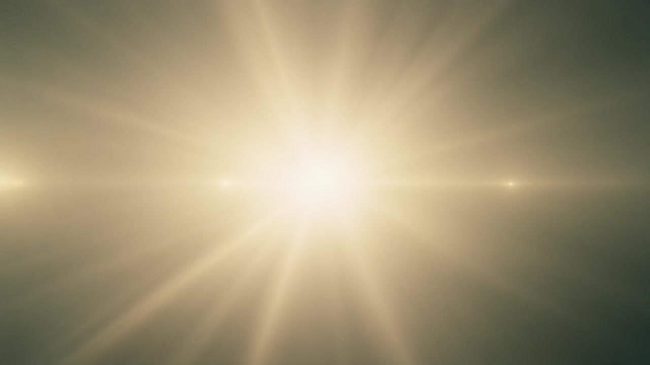 Efeito de Flare de Lente Dourado Brilhante em Fundo Escuro