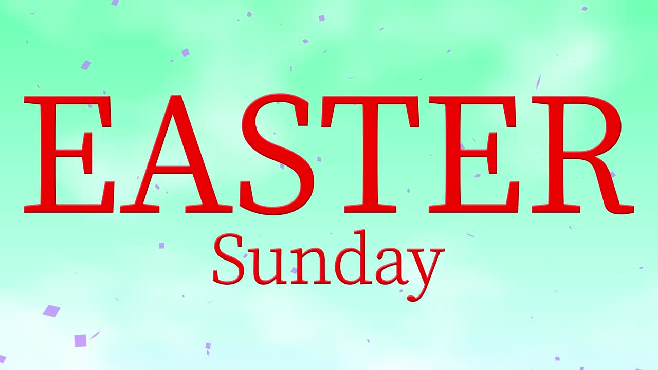 부활절 일요일 이벤트 텍스트 애니메이션 모션 그래픽