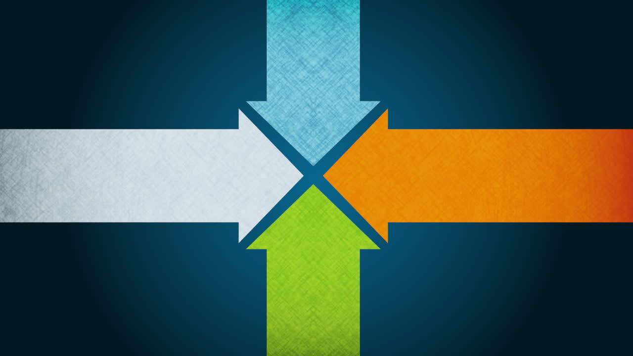 diseño de flechas cruzadas coloridas