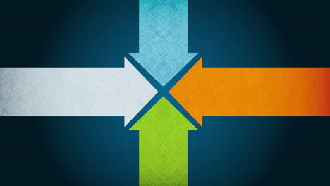 diseño de flechas cruzadas coloridas