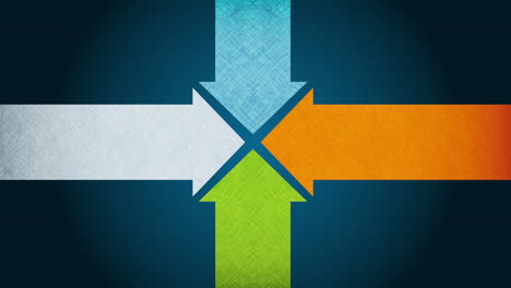 colorful arrows cross design