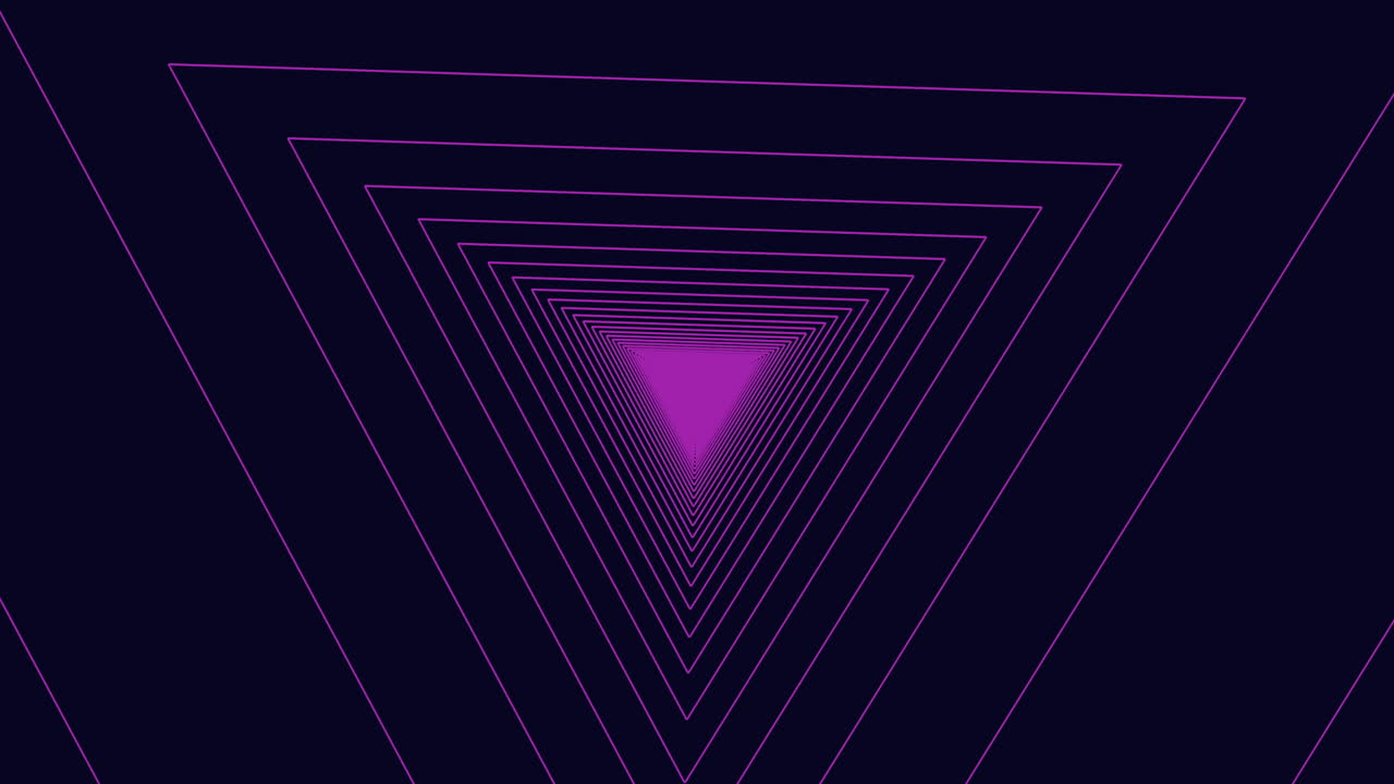 Dynamic purple triangle on black background
