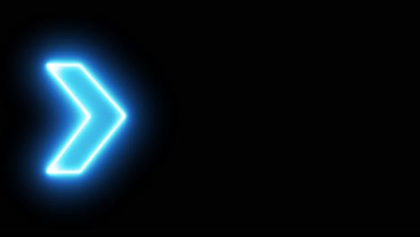 blue neon glowing arrows moving right