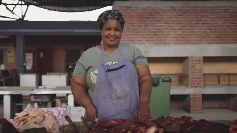 african woman smiling at the camera