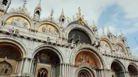 facade of st mark's cathedral in venice