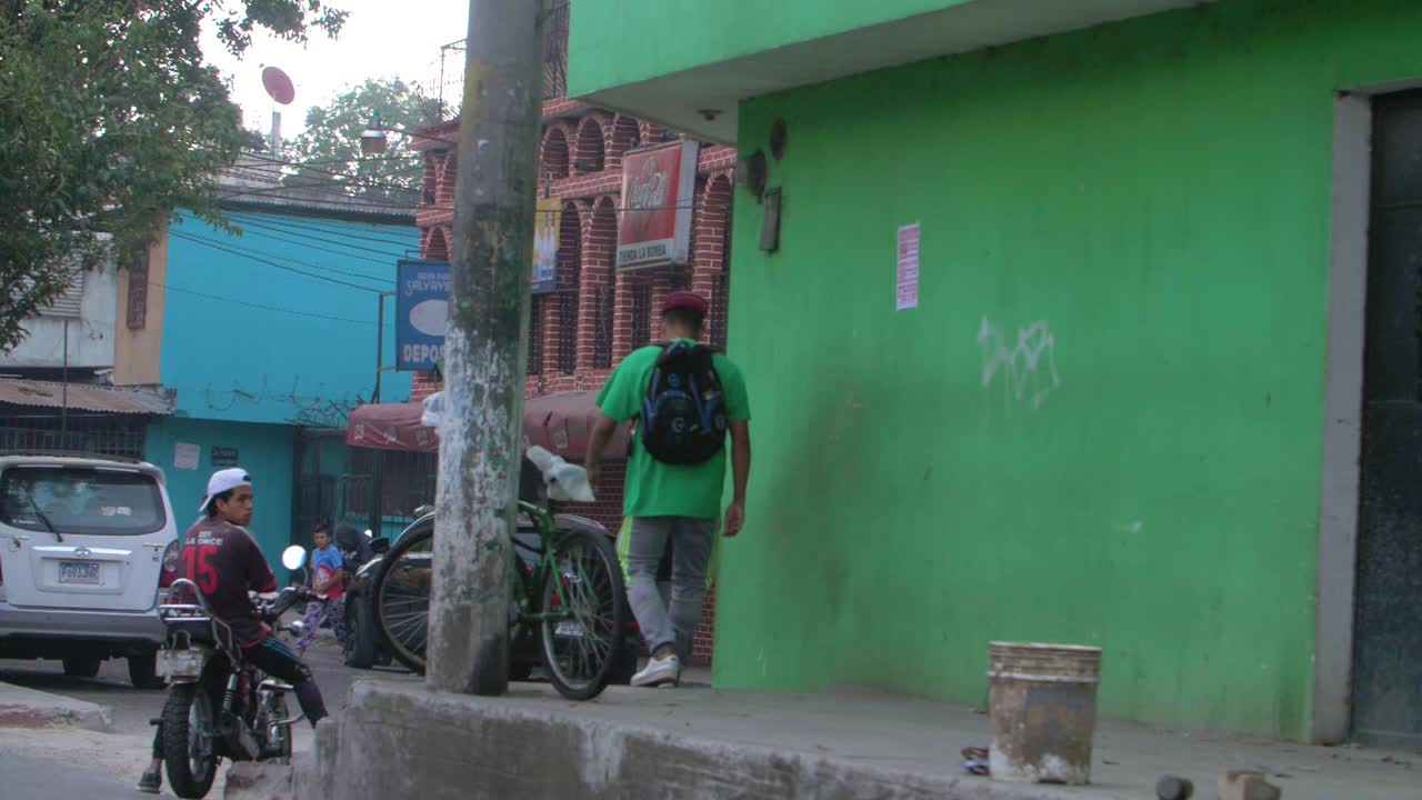 People walking on a city street in Latin America
