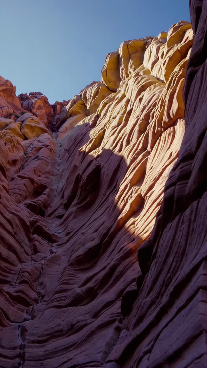 Red Rock Canyon Gorge in Sunlight